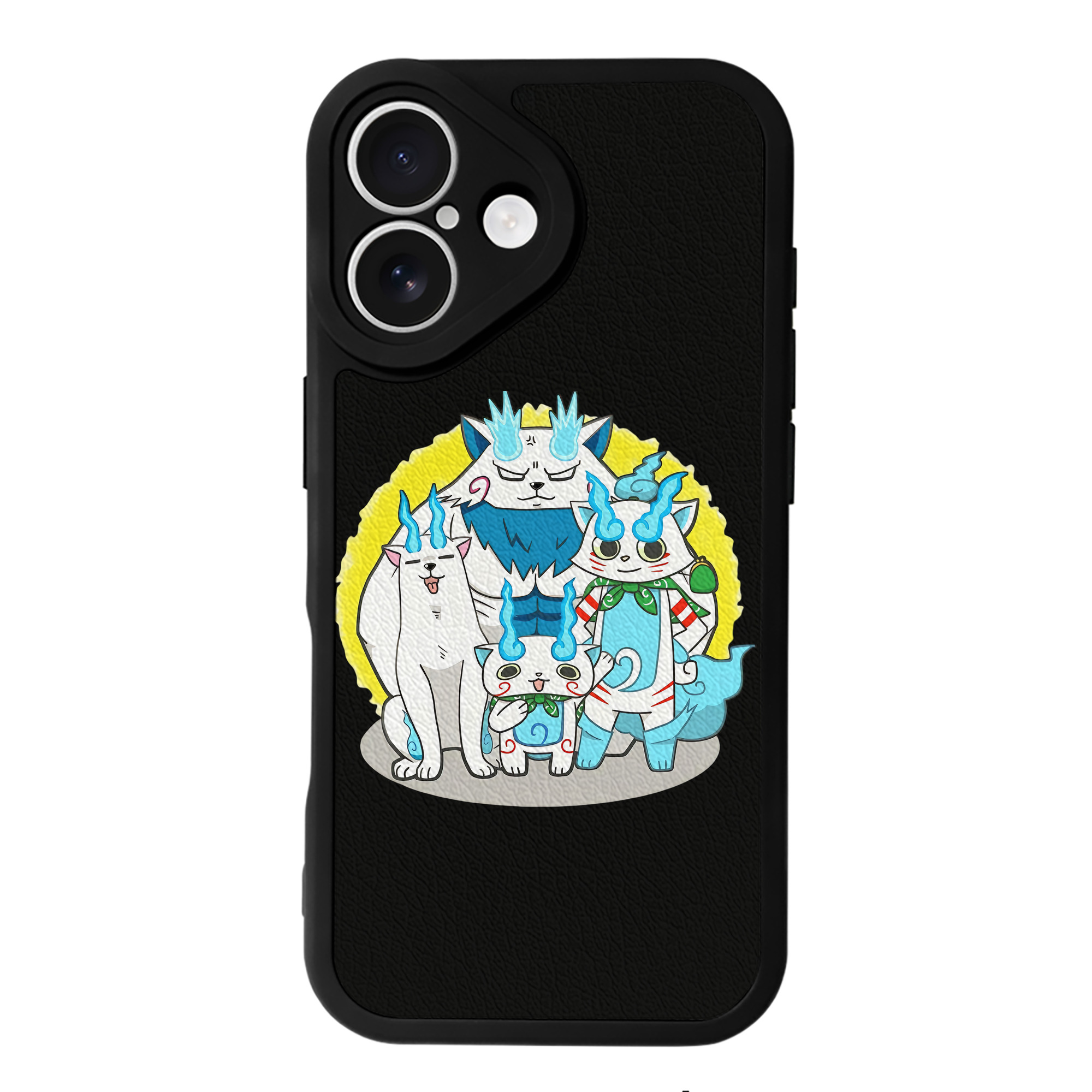 （画像用） 妖怪ウォッチ Yo-kai Watch 【iPhone 16シリーズ対応】シリコンスマホケース（レザー調） 材質：シリコン